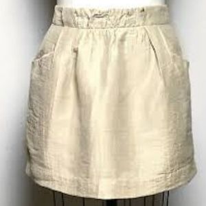 J Crew Linen Mini Skirt Size 00 EUC